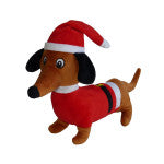 Christmas Dachshund w/ Red Hat