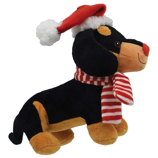 Prestige Snuggle Pals CHRISTMAS Dachshund w/Hat 22.5cm