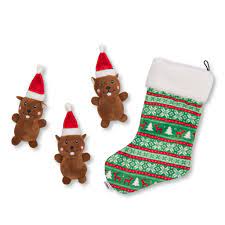 Christmas Xmas Squirrel Stocking Trio